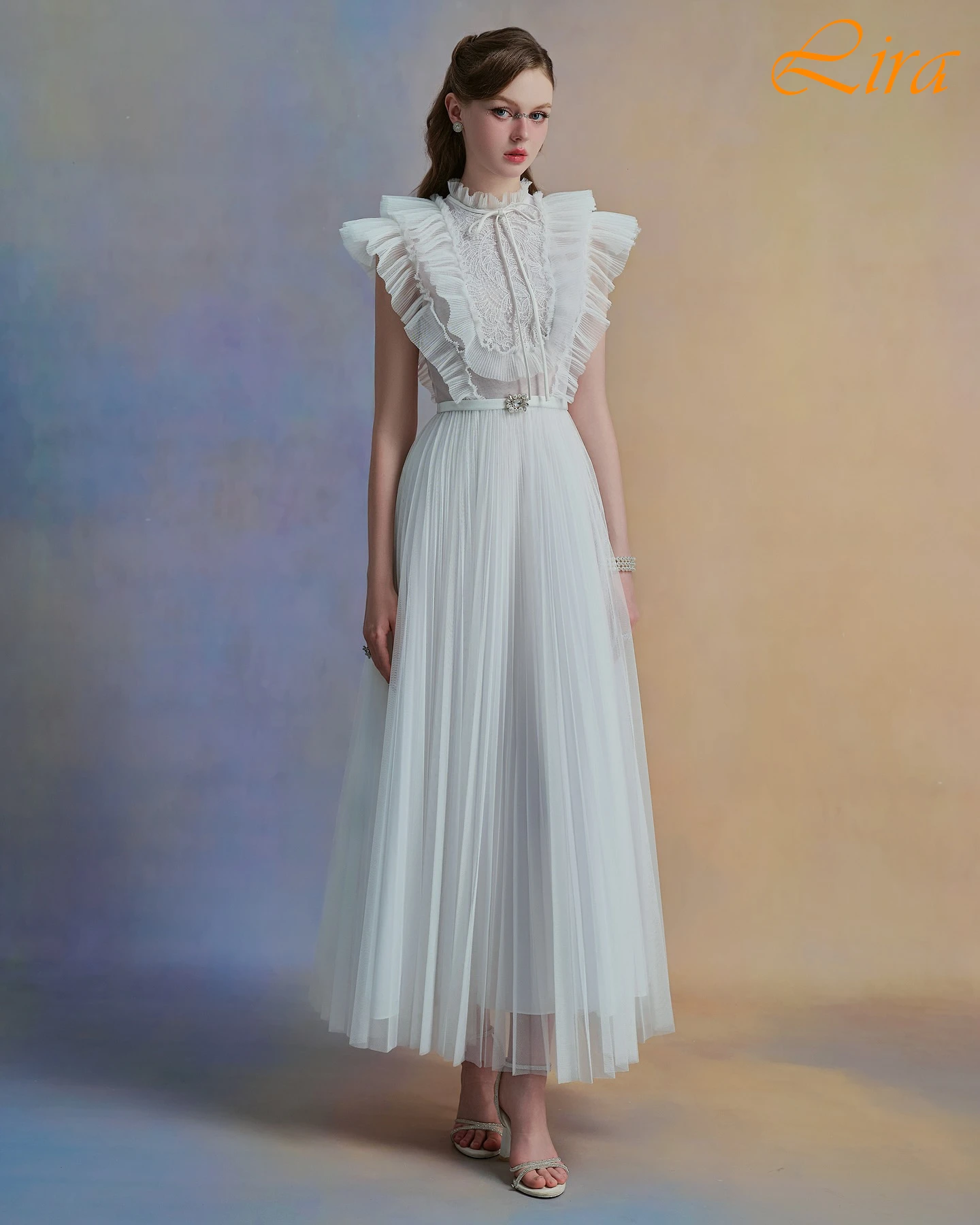 

Customized A-Line Crew Neck Sleeveless Elegant Formal Evening Dress Delicate Bespoke Occasion Gowns High Quality Prom Dress