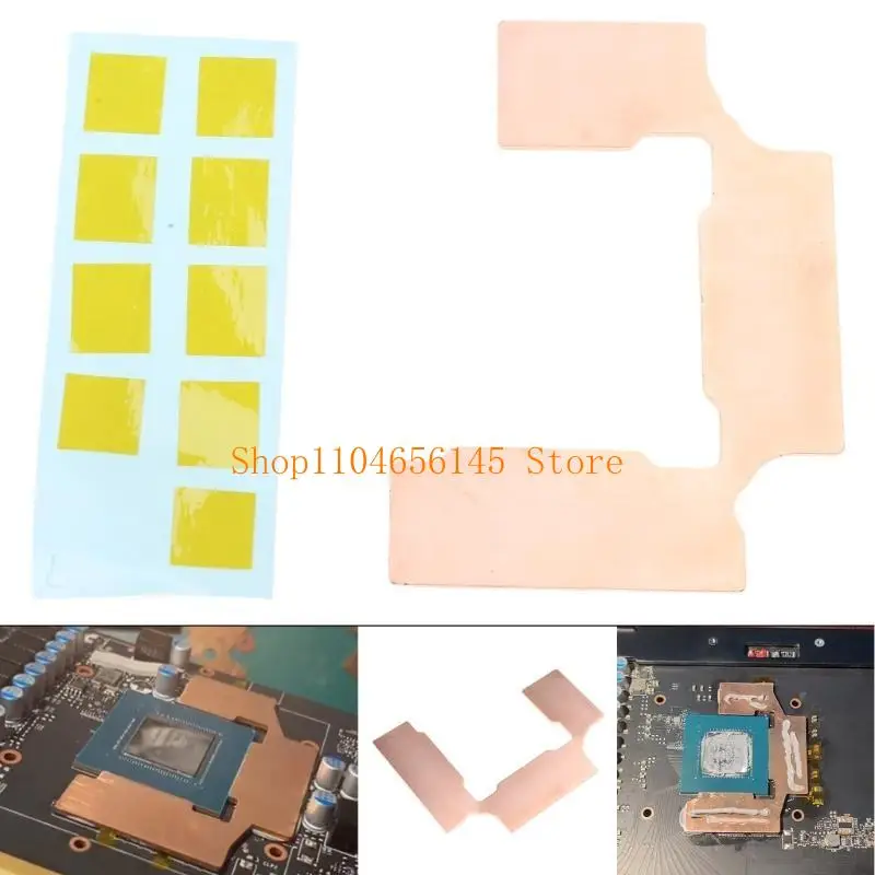 

652F GPU VRAM Heatsink Copper Graphics Card Copper Heatsink Cooler Thermal Pad 3060ti
