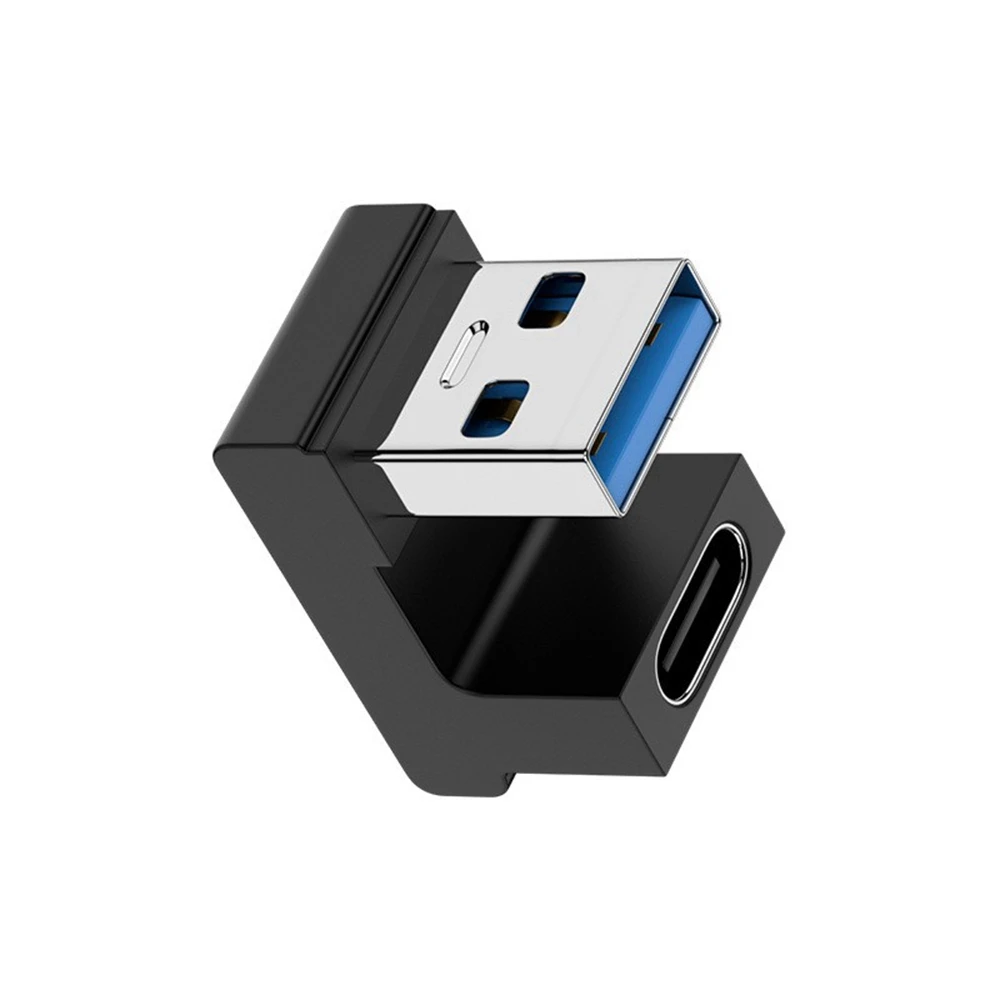 USB C Adapters U-Shape Straight Angle Adapter Type C Female to Type C Male 10Gbps Fast Data Adapter Converter Charging Adapters
