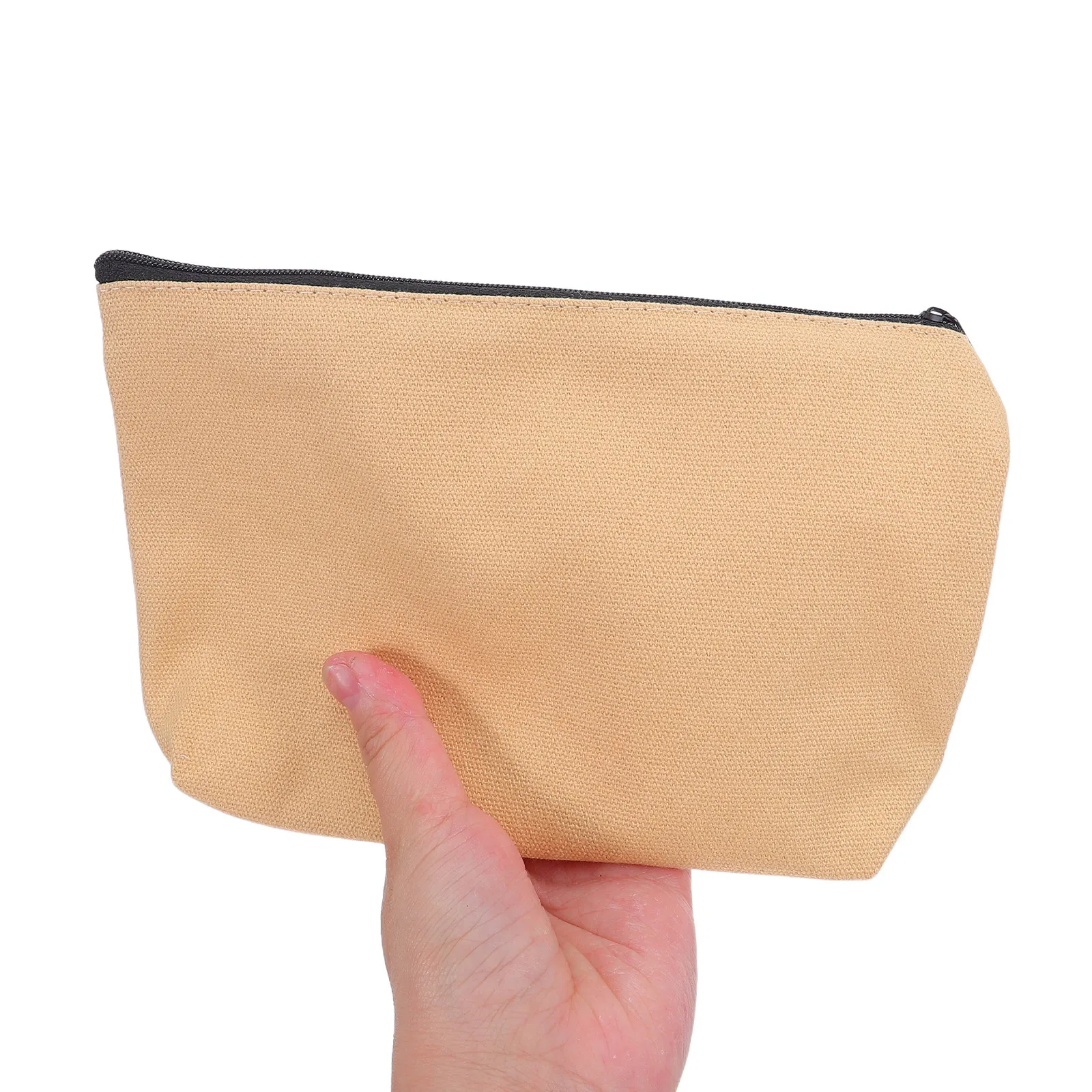 

6Pcs Canvas Makeup Bags Zippered Pencil Pouch Set Large Capacity Travel Toiletry Organizer Valentine Stationery Bag Coworker