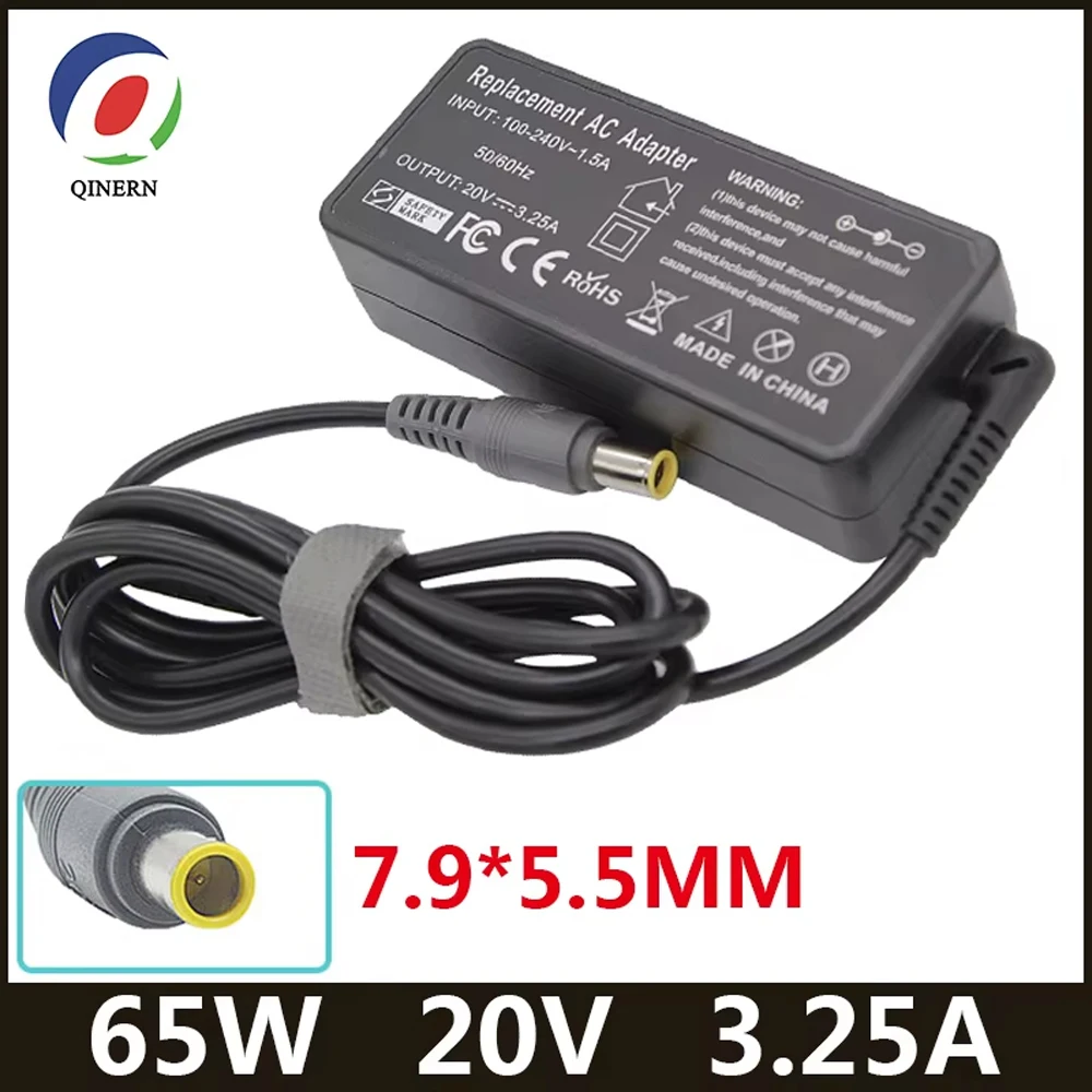 20V 3.25A 65W 7.9*5.5mm 8 Pin AC Laptop Adapter For ThinkPad IBM C100 C200 N200 X200 X300 R400 R500 T410 T510 V100 V200 Charger