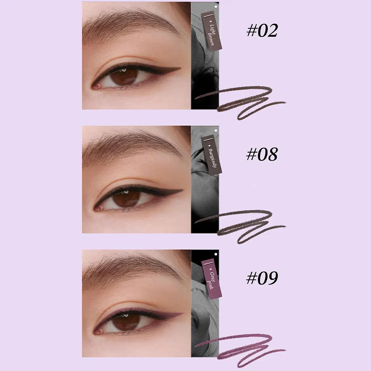 Little Ondine Double-Headed Gel Eyeliner,Silky Touch,Highly Pigmented,Precise Outlining,Beginner-Friendly,Delicate Brush