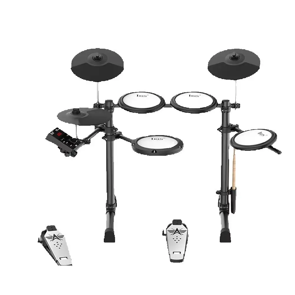 IRIN Electronic Drum Pro Kit IRIN ND-08 Electronic Drum Kit 5 Drums+3 Cymbals Bluetooth/MIDI｜Mesh Silicone Headphones+Sticks
