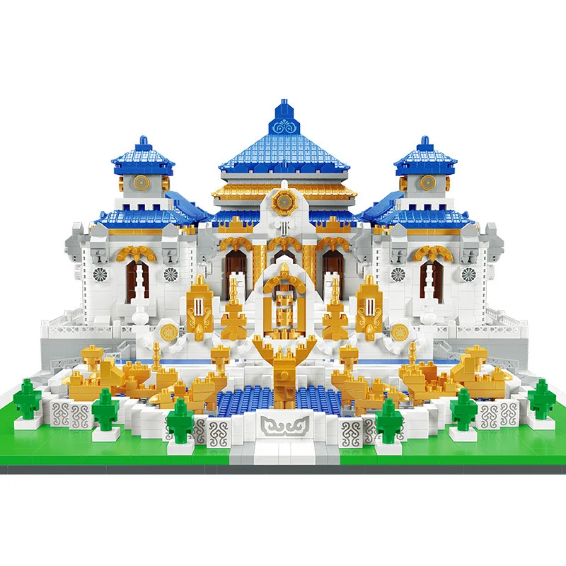 Chinese Micro Diamond Block China Beijing Old Summer Palace Nanobrick World Famous Historical Architecture Building Brick Toy