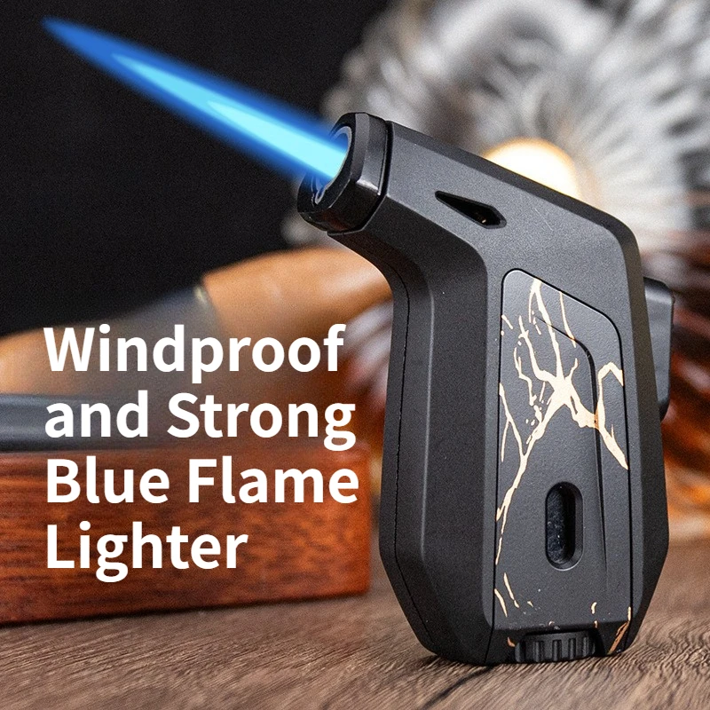 

Direct Charging Strong Blue Flame Transparent Window Metal Spray Gun Windproof Inflatable Cigar Lighter