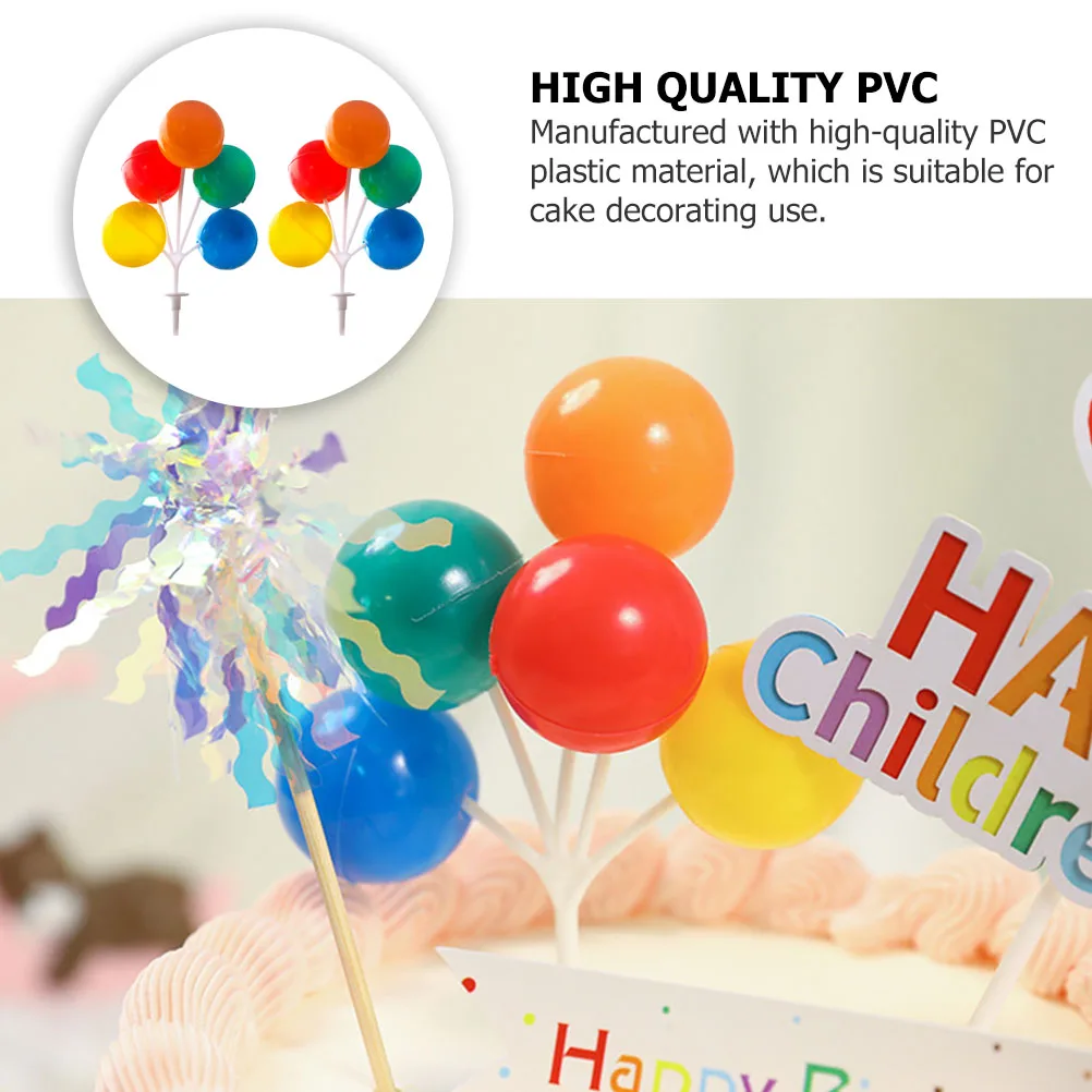 

5pcs Picks Balloon Pick Birthday Pick for Birthday Party Topper Supplies Party Cake Cake Decoration Decor Toppers