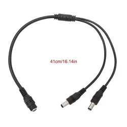 DC 1 Female to 2 Male Power Split Splitter Cable 2.1*5.5mm for CCTV Camera Security Accessories LED Light Strip controll 1pcs