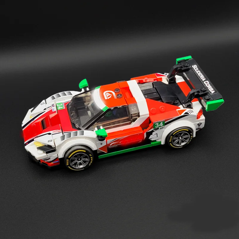 โมเดลรถยนต์ MOC ใหม่ 375 ชิ้น ​ ​ ชุดตัวต่อโมเดิร์นสำหรับเด็ก รุ่น Champions GT3 Supercar City Highway ของขวัญสุดพิเศษ