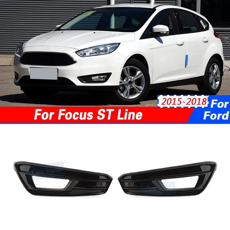 

Front Bumper Fog Light Cover Grille Foglights headlights covers frame car accessories for Ford Focus ST 2015 2016 2017 2018