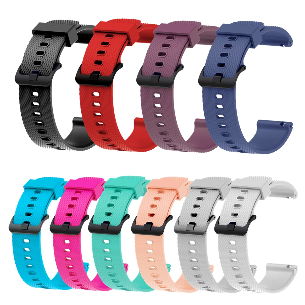 20mm Easy Fit Silicone Straps For Samsung Galaxy Active 2/Huami Amazfit Bip S Lite Bip/GTS 2 2E 2 Mini Smart Watch Band Bracelet