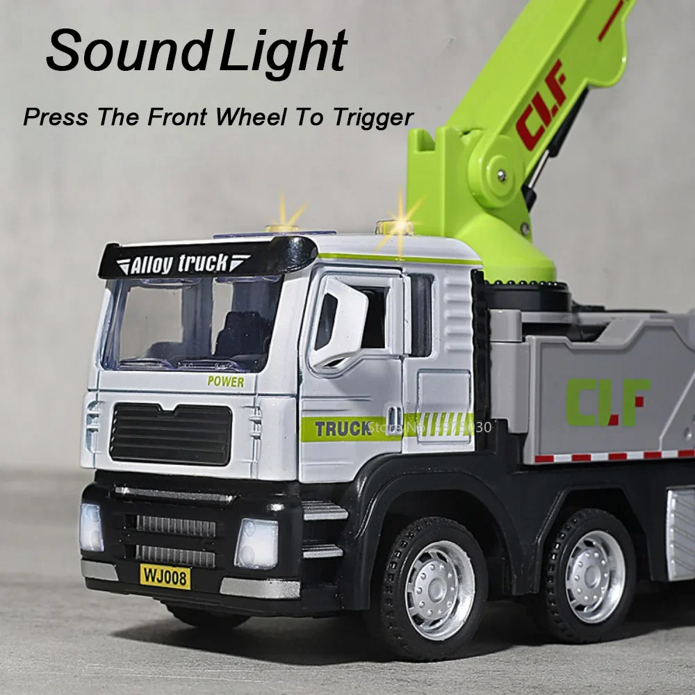 نموذج سبيكة Diecast مع الصوت والضوء باب السيارة يمكن فتح نماذج المركبات هدية عيد ميلاد مضخة الخرسانة ألعاب السيارات