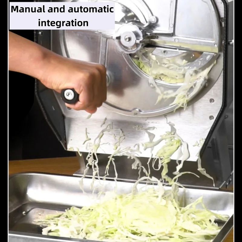 New Stainless Steel Cured Meat And Vegetable Slicer Hand-Operated And Electric Integrated Potato And Tomato Slicing Machine