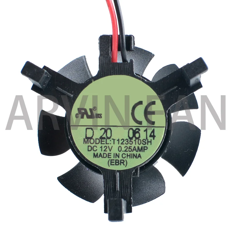 T123510SH Fan Blade 27mm Long Pin bracket 26mm 12V 0.25A 2lines 10000rpm High Speed Bracket Cooling Fan For LED Light Heat Sink