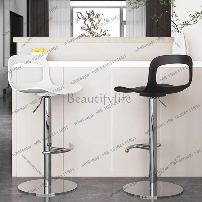 Factory Direct Sales Restaurant Luxury Japanese Style Bar Chairs Designer Reception Relax Rotatable Bar Chair Adjustable Home Fu