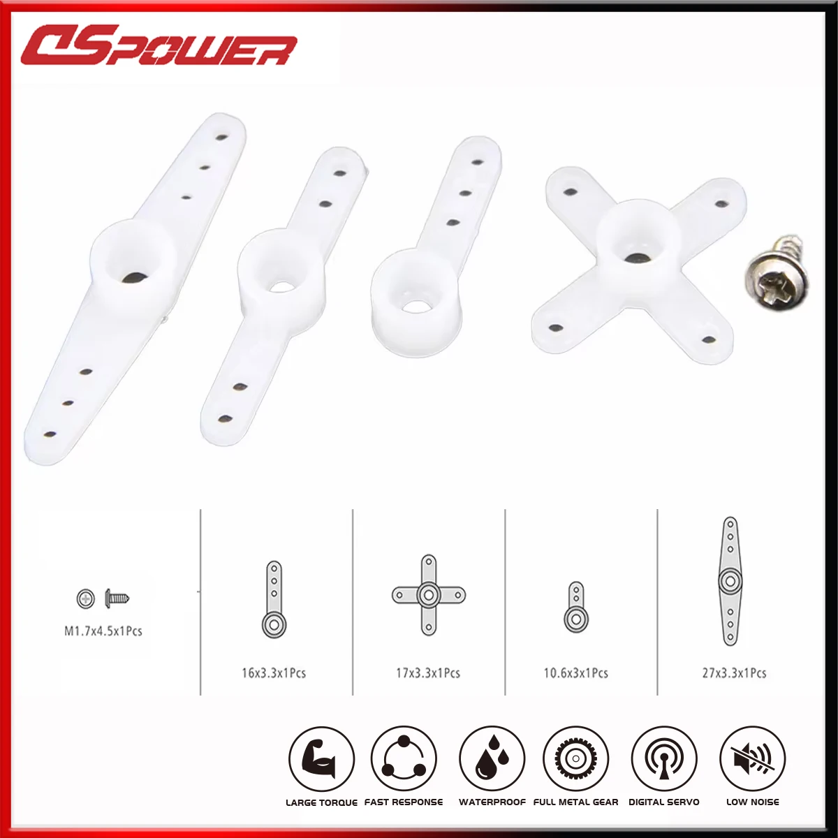 Dspower-rcサーボアームダブルヘッドラウンドタイプステアリングギア、rcカー用アクセサリーセット、ドローン、飛行機モデル、クローラー部品、25t、28t