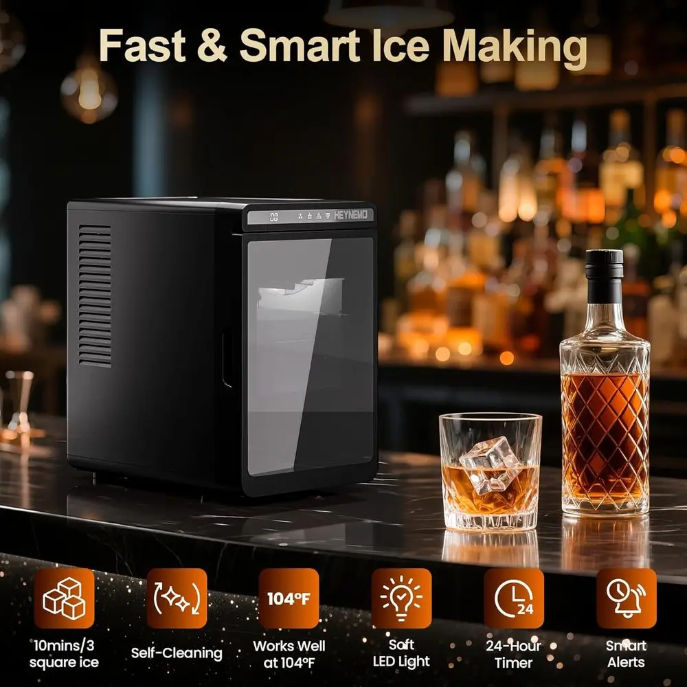 Clear Maker – Compact Countertop hine with 1.6Square Cues, ast 10-Min Production, l-Cleaning,LED Light & Timer，P