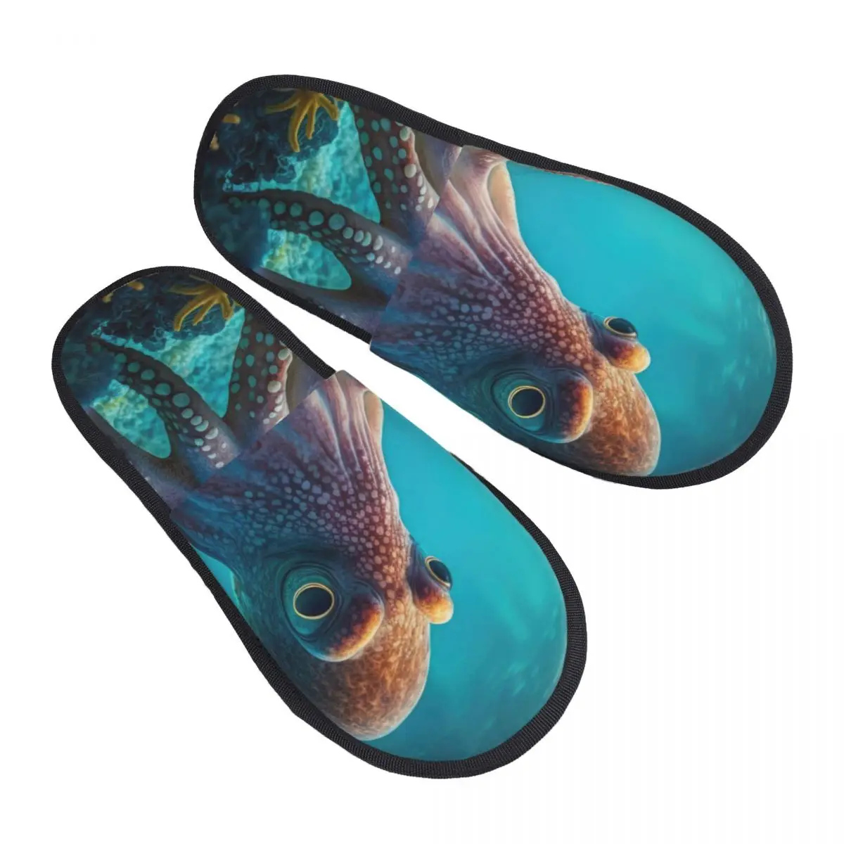 

Indoor Octopus Swimming Underwater Warm Slippers Home Plush Slippers Home Soft Fluffy Slippers