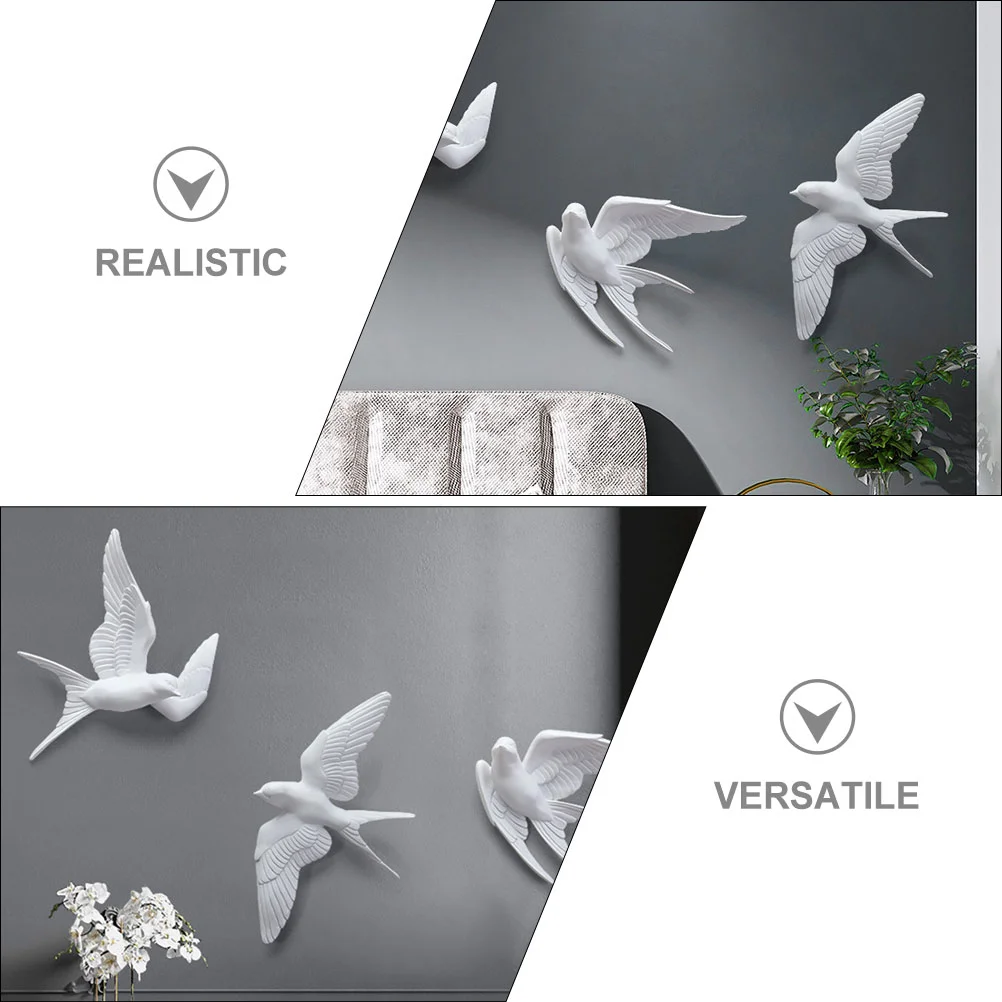 Animal Wall Sculpture Nordic Living Room Decoration Pendant Swallow Three-dimensional Bird Fashion