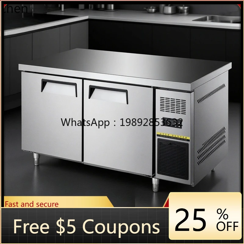 

ABB Commercial Workbench Stainless Steel Kitchen Fresh-Keeping Freezing Operation Table Freezer