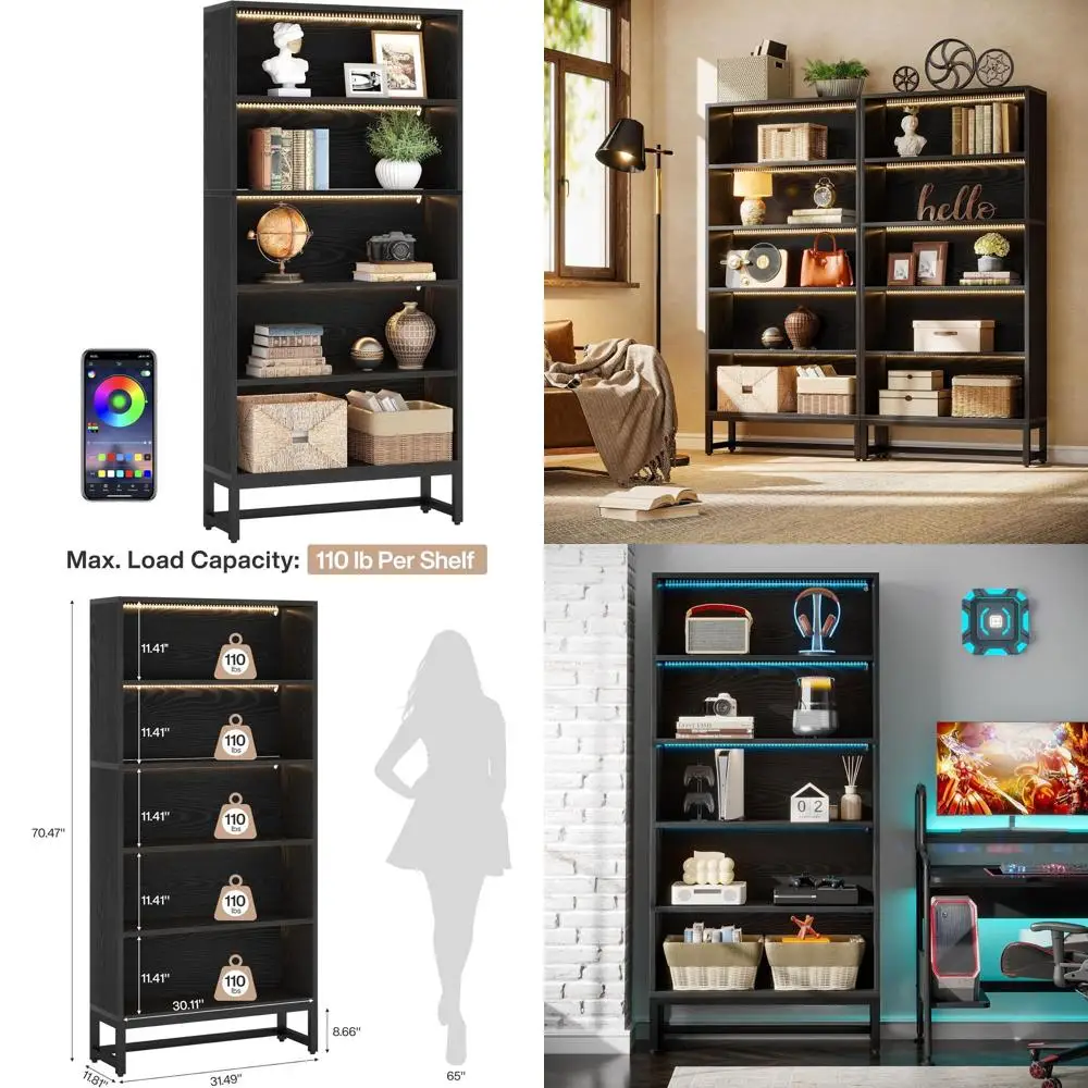 Tall Bookcase Black…