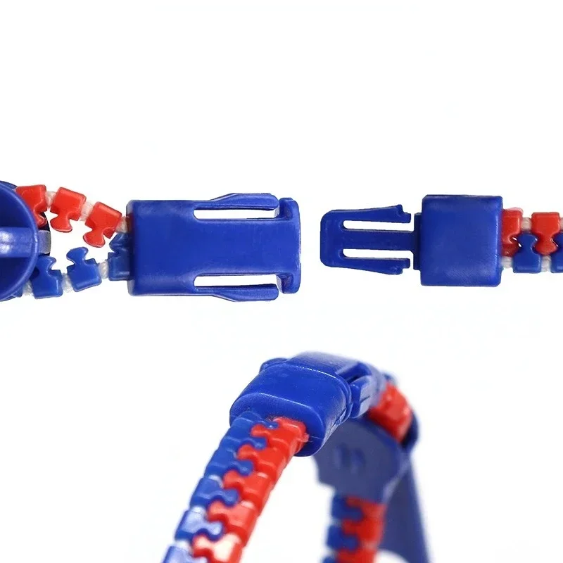 5Pcs/Set Creative Double Color Zipper Bracelet Toy Kids Focus Training Fidget Toy Children Adhd Autism Hand Sensory Toys