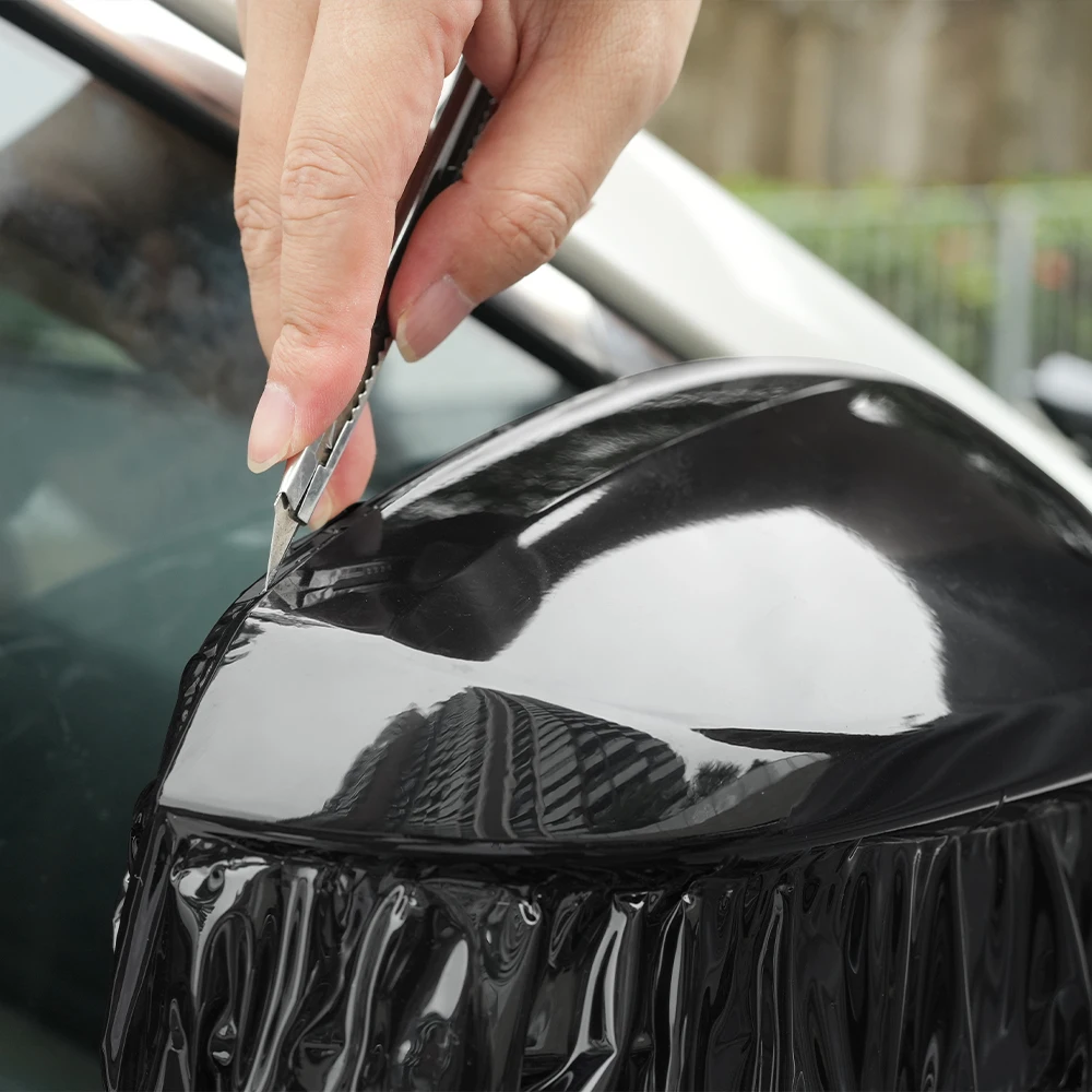 

Car Sticker Glossy Black Auto Adhesive Vinyl Wrapping Film Color Change Film Bubble Free Car Accessories Interior Exterior
