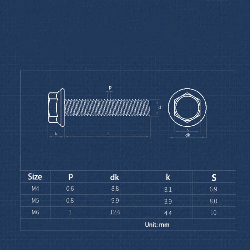 10/20/30pcs Cross External Hexagons Bolts Screws M4 M5 M6 304 Stainless Steel Hexagon Phillips Flange Head Hex Screw