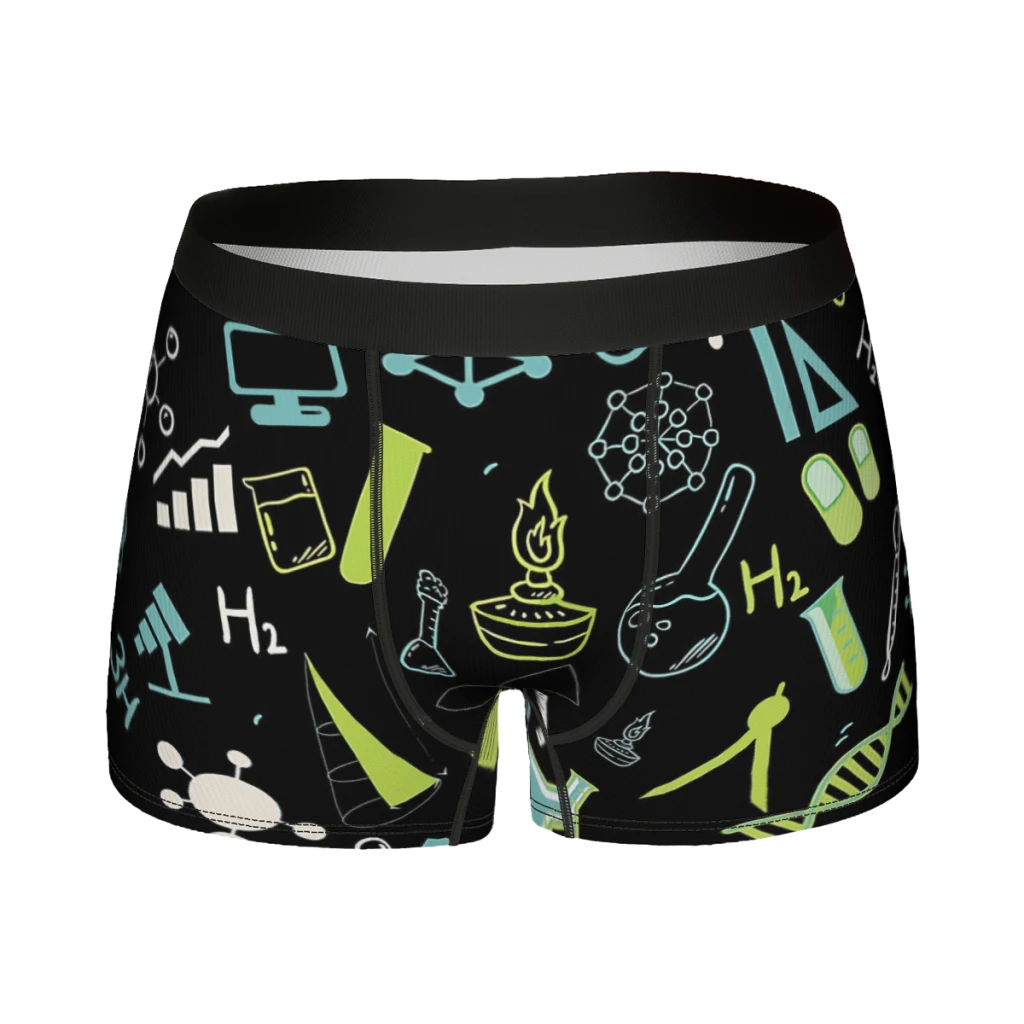 Chemist Heart Science Chemistry Pattern Underpants Breathbale Panties Men's Underwear Comfortable Shorts Boxer Briefs