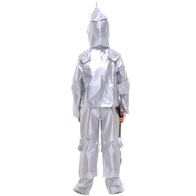 Halloween Tin Man Cosplay srebrzyste ubrania