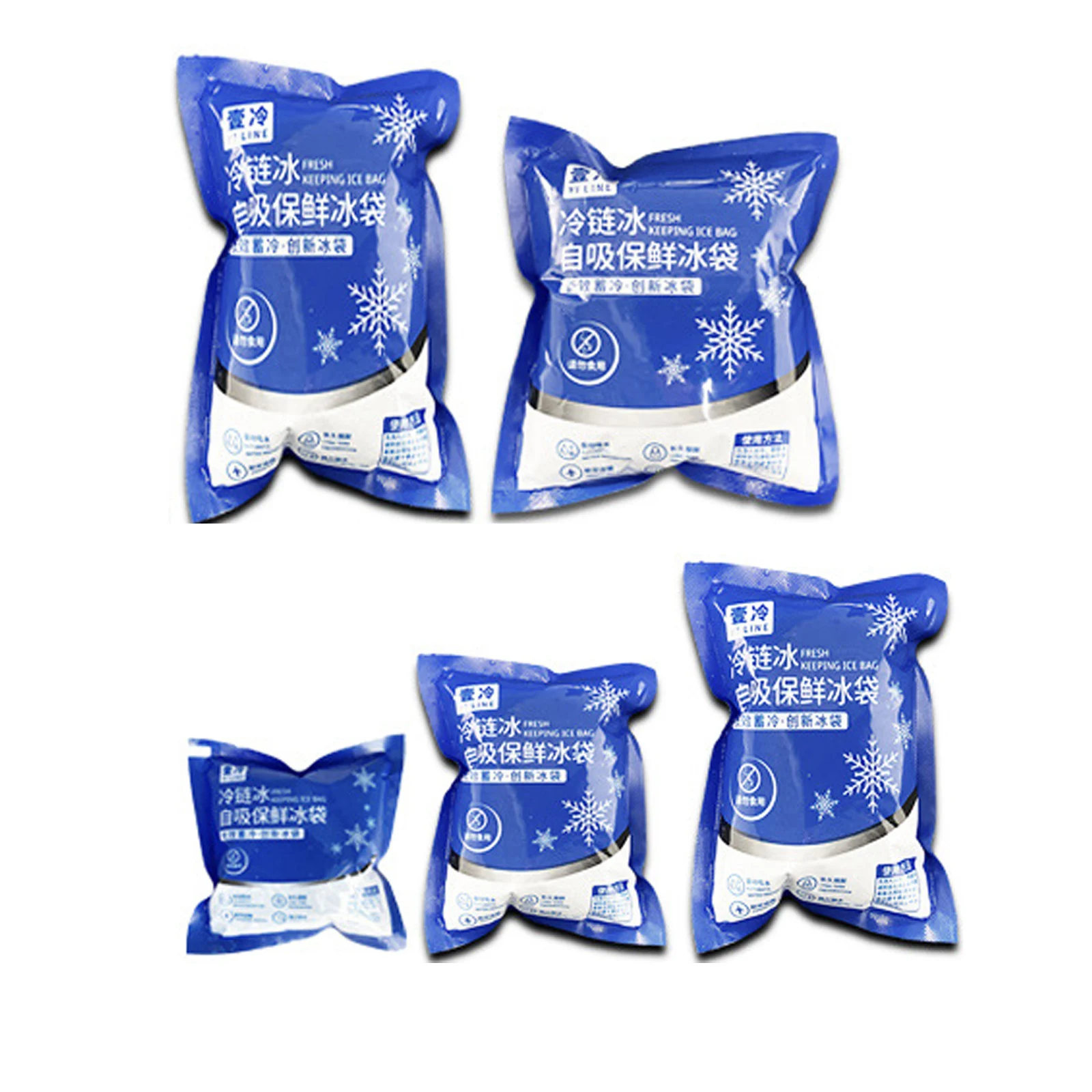 Double-Sided Absorbent Ice Packs Self-Priming Cooler Bag Cold Compressed Beverages Chilled Food Preservation Gel Dry Ice Packs