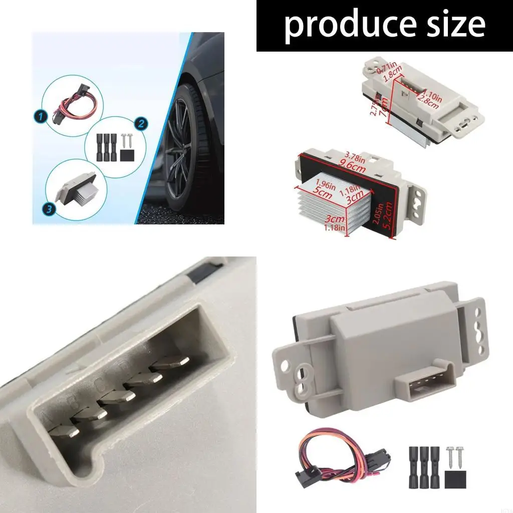 Heavy Duty Blower Motor Resistor For Trucks SUVs With Improved Cooling Technology 89018964 52495874 JA1639 1581773 D7YA