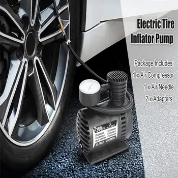 300PSI 12V Mini Air Compressor Auto Car Electric Tire Inflator Pump Mini Air Compressor Auto Electric Air Pump Car Tire Inflator 1