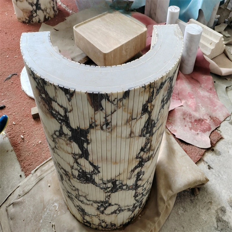 Home improvement villa natural marble background wall Aima gray floor window sill office countertop white