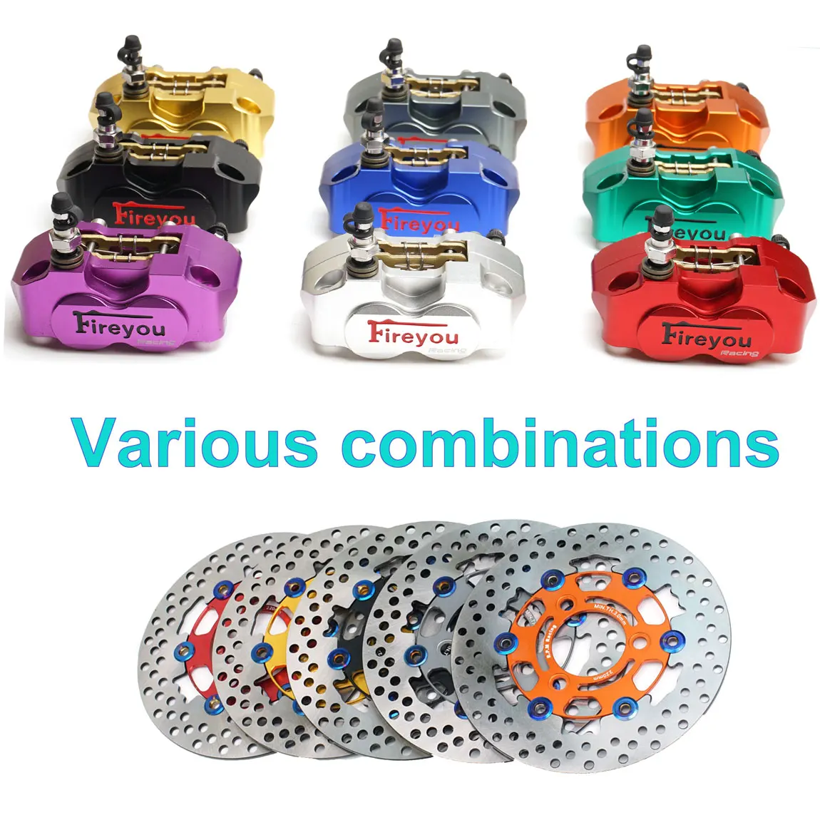 العالمي CNC دراجة نارية الكهربائية موتو مكبح قرصي RPM الفرامل الفرجار أربعة مكبس لياماها ايروكس MBK نيترو RSZ JOG RR BWS زوما