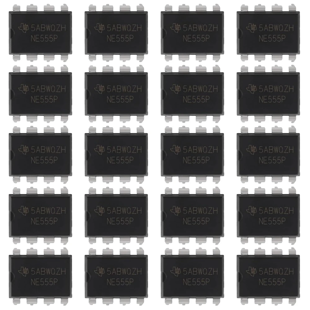 NE555 Timer IC NE555P Pulse Generator DIP-8 Pack of 20 Pcs for Electronics Projects