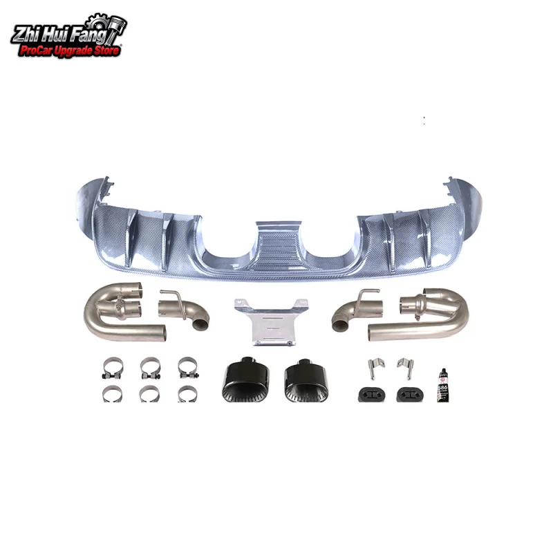 

Suitable for 18-UP Cayenne 9Y0 GT Carbon Fiber Rear Lip with 2.9T Tail Diffuser