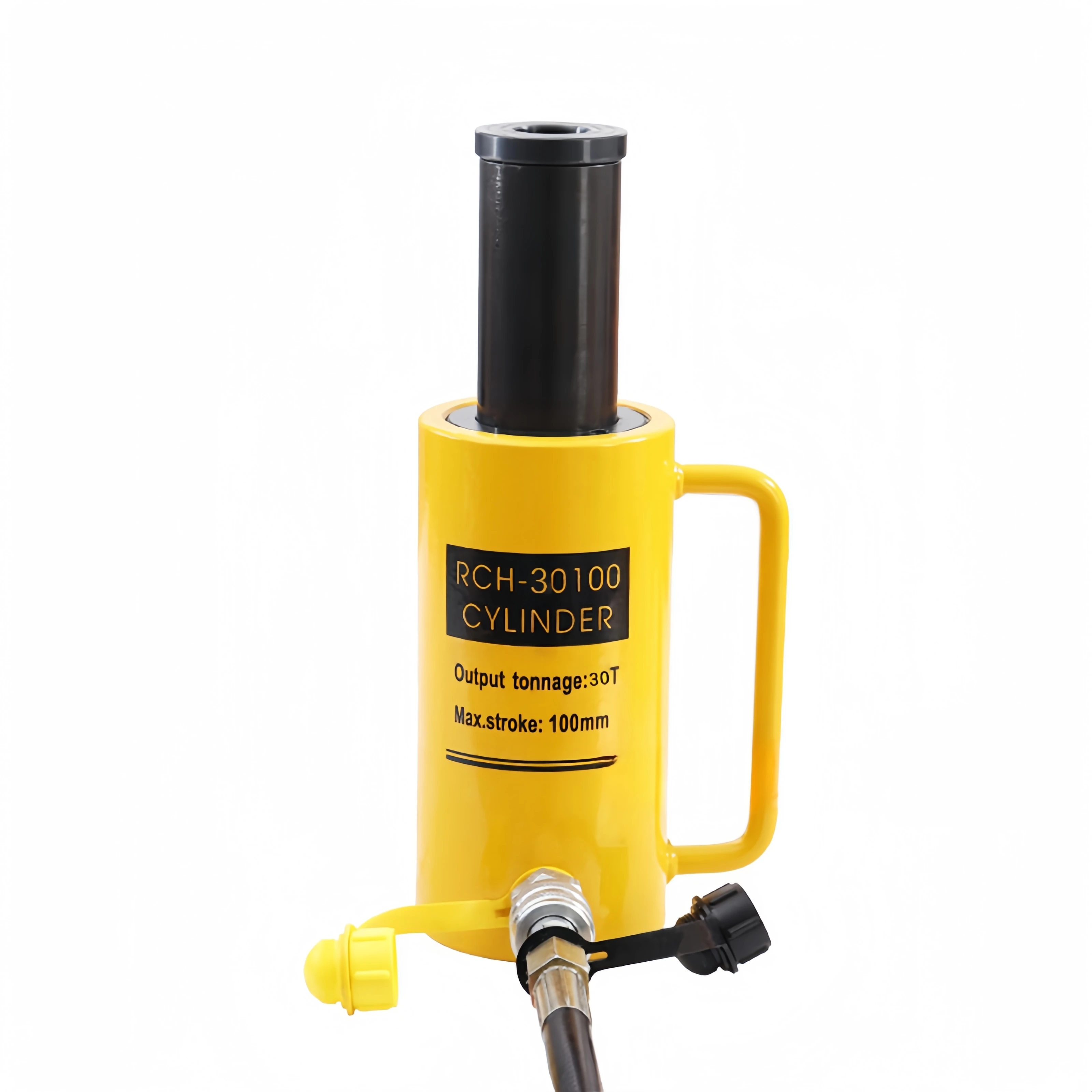 Portable 30Ton Hydraulic Hollow Cylinder Split Ram Jack Kit RCH-30100 100mm Stroke Quick Connector Steel Lifting Tool
