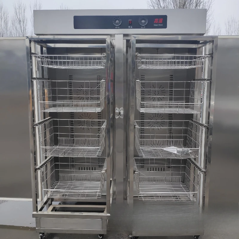 Double door and double control high temperature hot air circulation disinfection cabinet, stainless