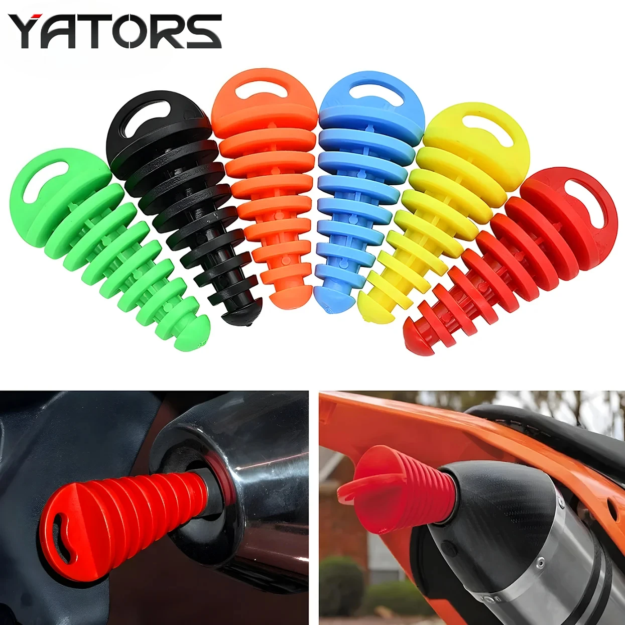 Exhaust Pipe Plug Motorcycle Motocross Tailpipe Rubber Air Bleeder Plug Exhaust Wash Plug Pipe Protector