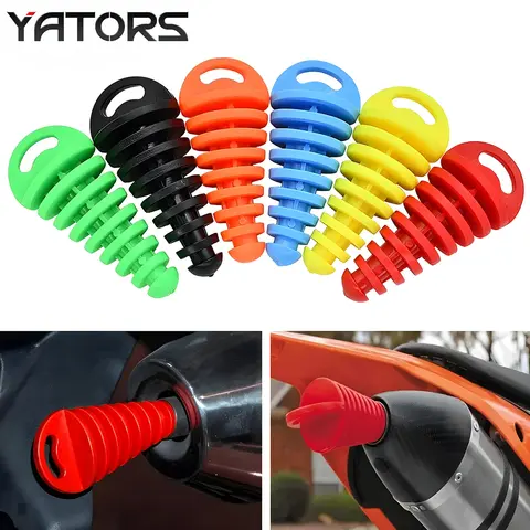 Exhaust Pipe Plug Motorcycle Motocross Tailpipe Rubber Air Bleeder Plug Exhaust Wash Plug Pipe Protector