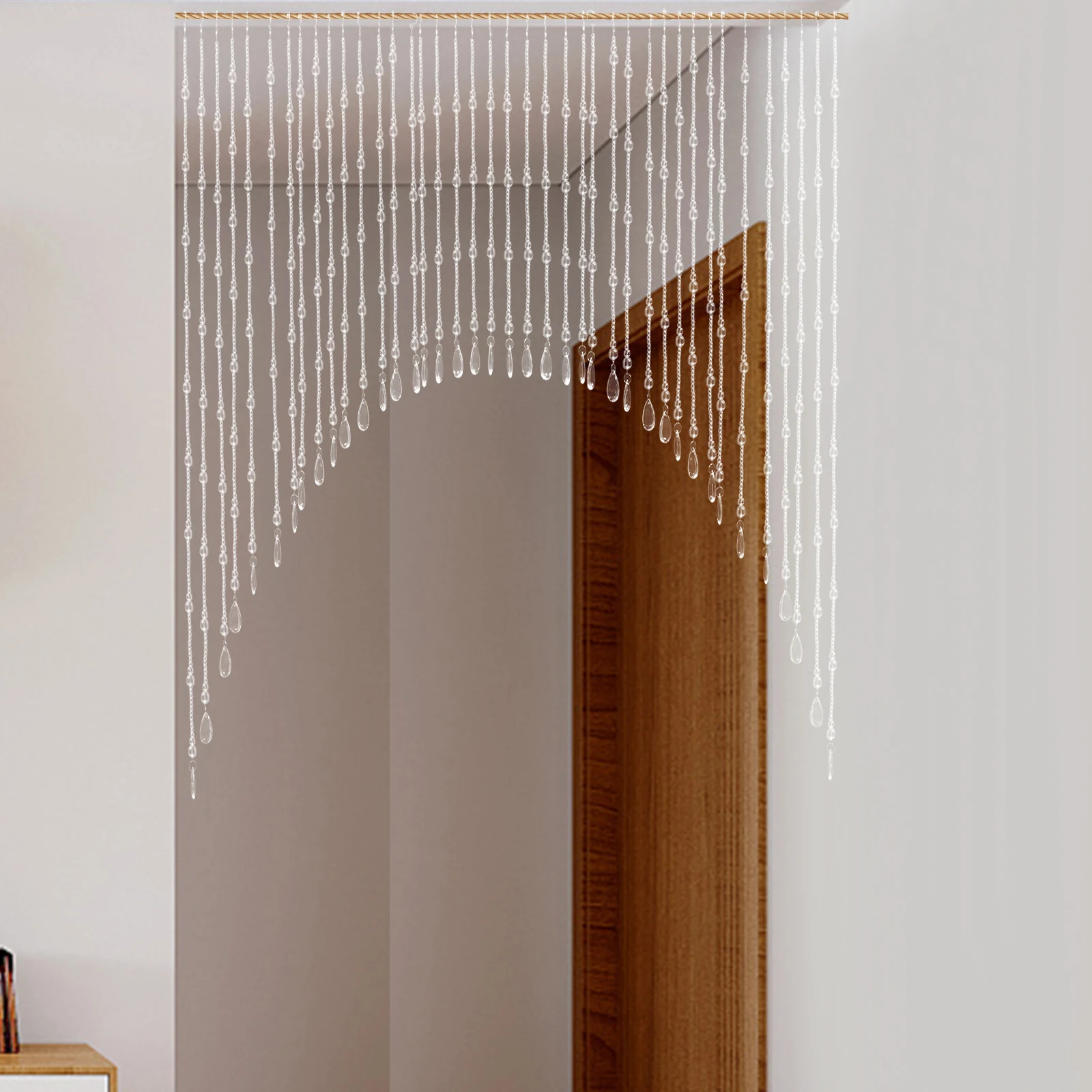 40 سلاسل ستارة مطرزة مقوسة ستارة كريستال معلقة ستائر خرز الباب للمدخل والمداخل والحمام #5