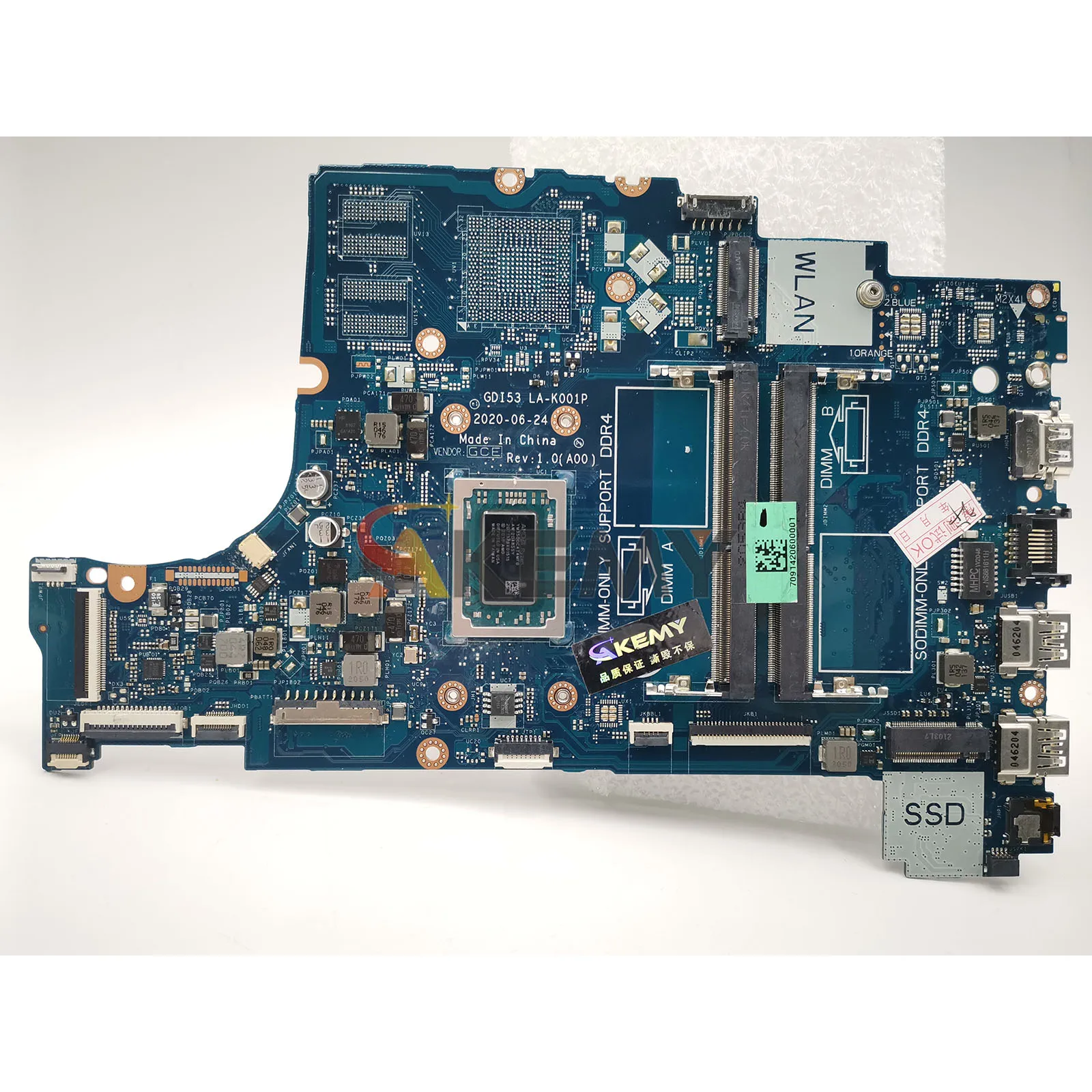 ノートパソコンのマザーボード Dell Inspiron 3505 LA-K001P R5 R7 CPU 0GWD64 0P92W5 05HPX6 テスト済み OK