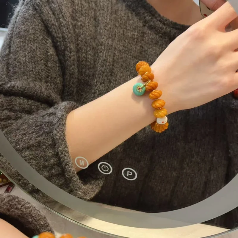 Twist with Tiger Tooth Dzi Beads Magnesite Bone Bracelet Accessories