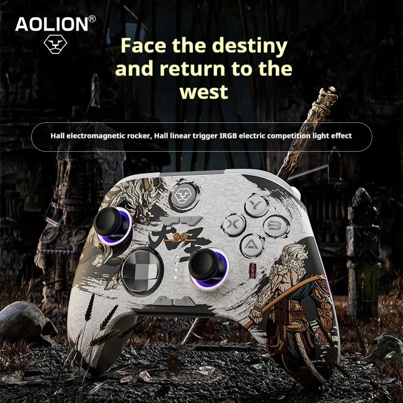 Aolion Monkey King 2nd Generation Game Controller Black Myth Wukong Hall Joystick Switch Android Phone Pc Version Steam Xbox