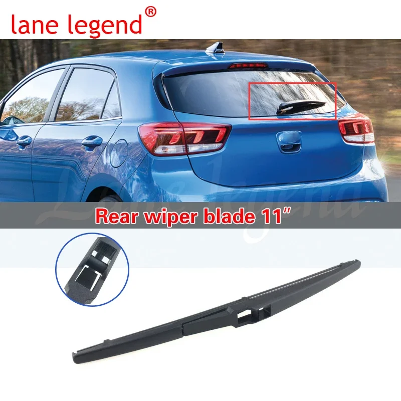 For KIA Rio MK4 2017-2023 Front Rear Wiper Blades Brushes Cutter Accessories J Hook 2017 2018 2019 2020 2021 2022 2023