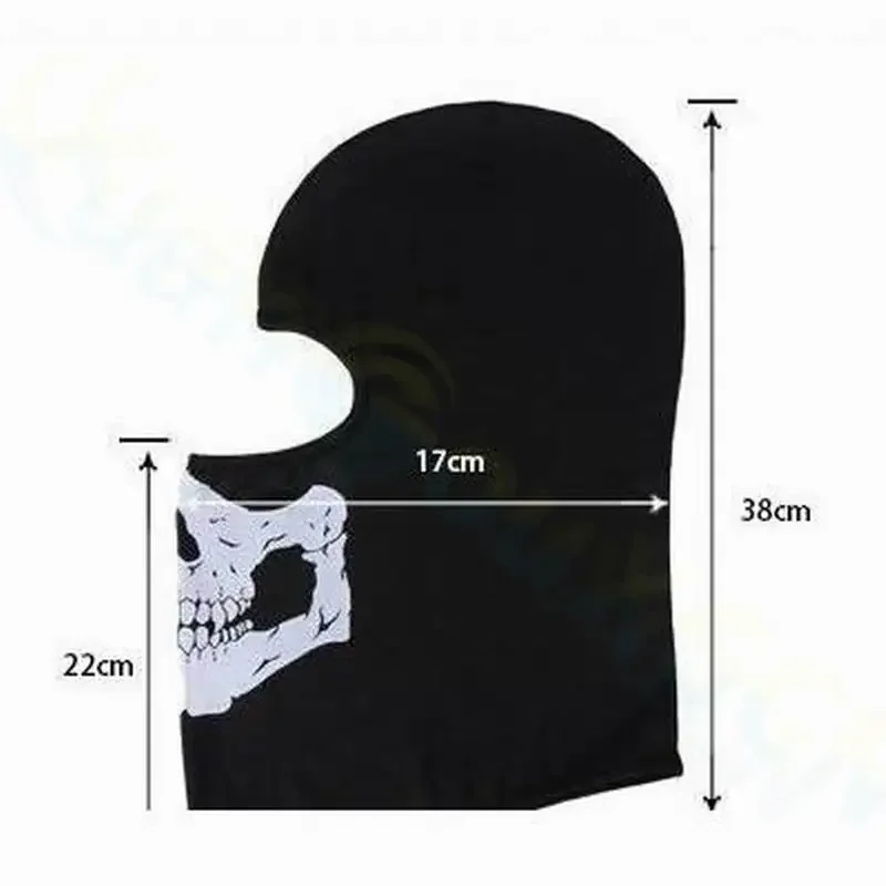 Skull Black Ghosts Printed for Cosplay Party Halloween Bike Cycling Outdoor Skateboard Hiking Skiing Tube mask Motorcycle