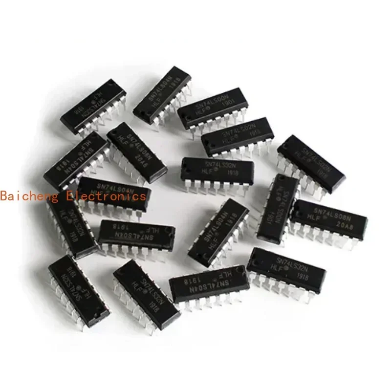 50PCS 74LS Integrated Circuit Logic DIP-14 IC Kit  5 values 74LS00 74LS02 74LS04 74LS08 74LS32 IC Chip Assortment Kit