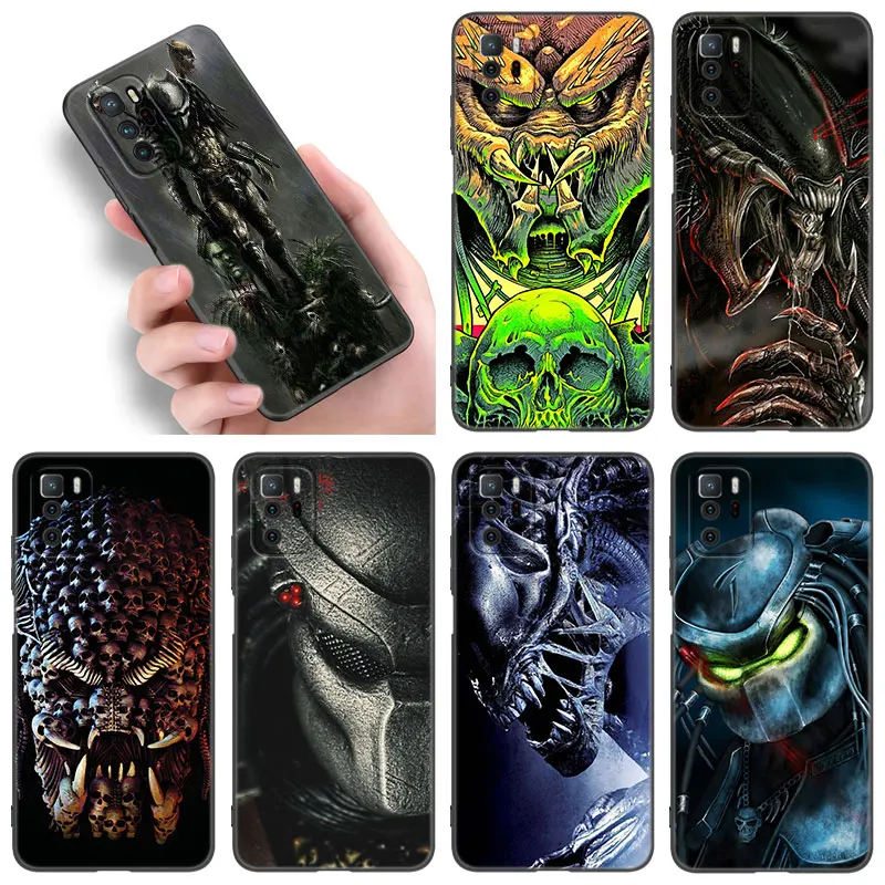 Killing Alien And Predator Phone Case For Xiaomi Redmi Note 7 8 9 10 Lite 11 11E 11T 12 Pro 11S 4G 10T 5G 8T 9S 10S Black Cover