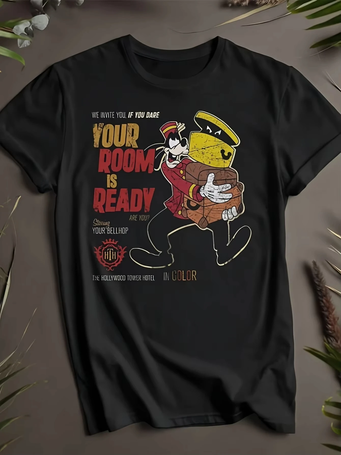 

2025 Men's Disney Mickey Mouse Pattern T-shirt Daily Leisure and Theme Activities Wear Unisex Pure Cotton Short Sleeves