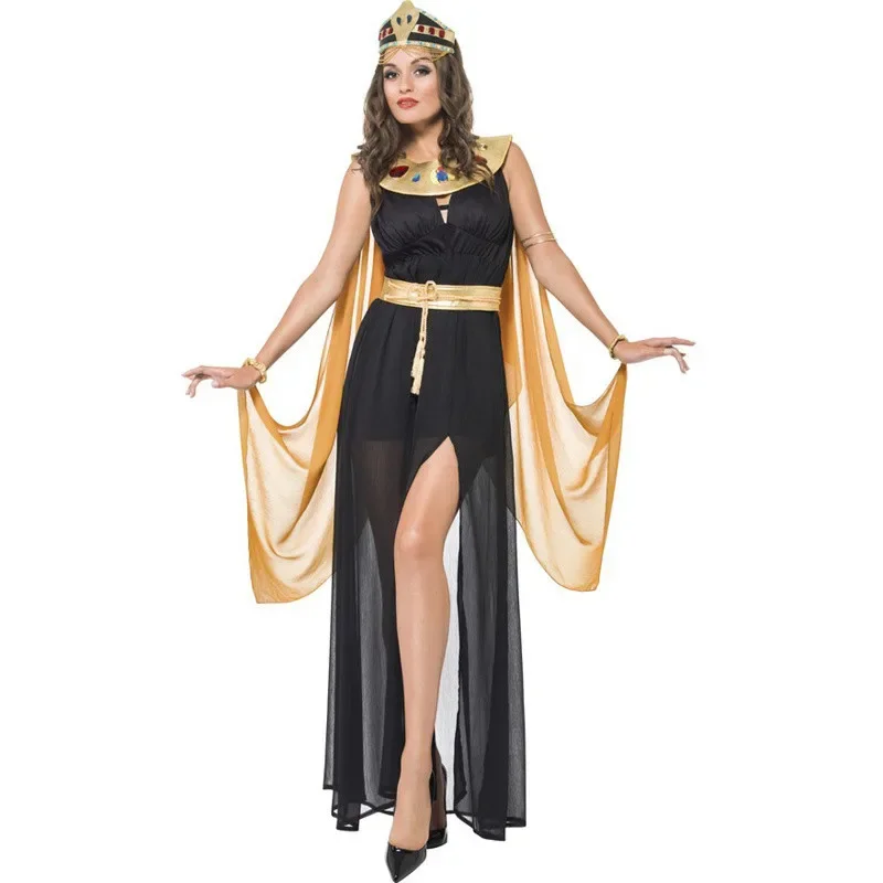 RT01 Costumi di Halloween Antico Egitto Faraone Egiziano Cleopatra Regina Costume Cosplay Abbigliamento per Donne e Gf1